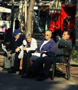 Pensioners in Barcelona