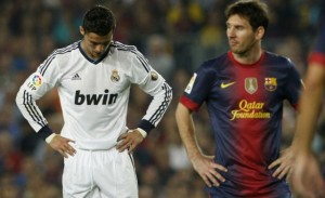 Cristiano Ronaldo (left) and Lionel Messi.