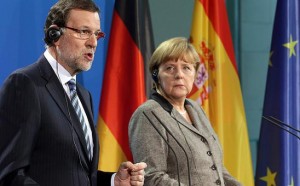 Mariano Rajoy and Angela Merkel.