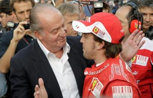 Juan Carlos and Fernando Alonso.